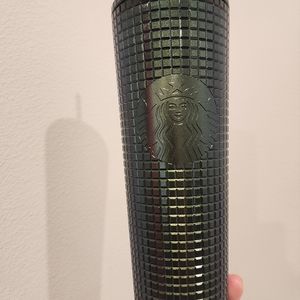 NWT Starbucks Limited Edition Dark Green Grid Tumbler